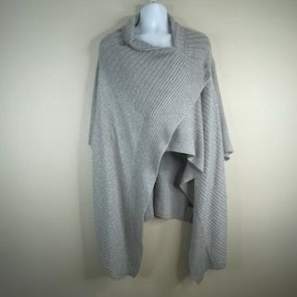Simply Vera Wang Waterfall Open Front Cardigan Sweater‎ 1X Gray Mid Length Comfy